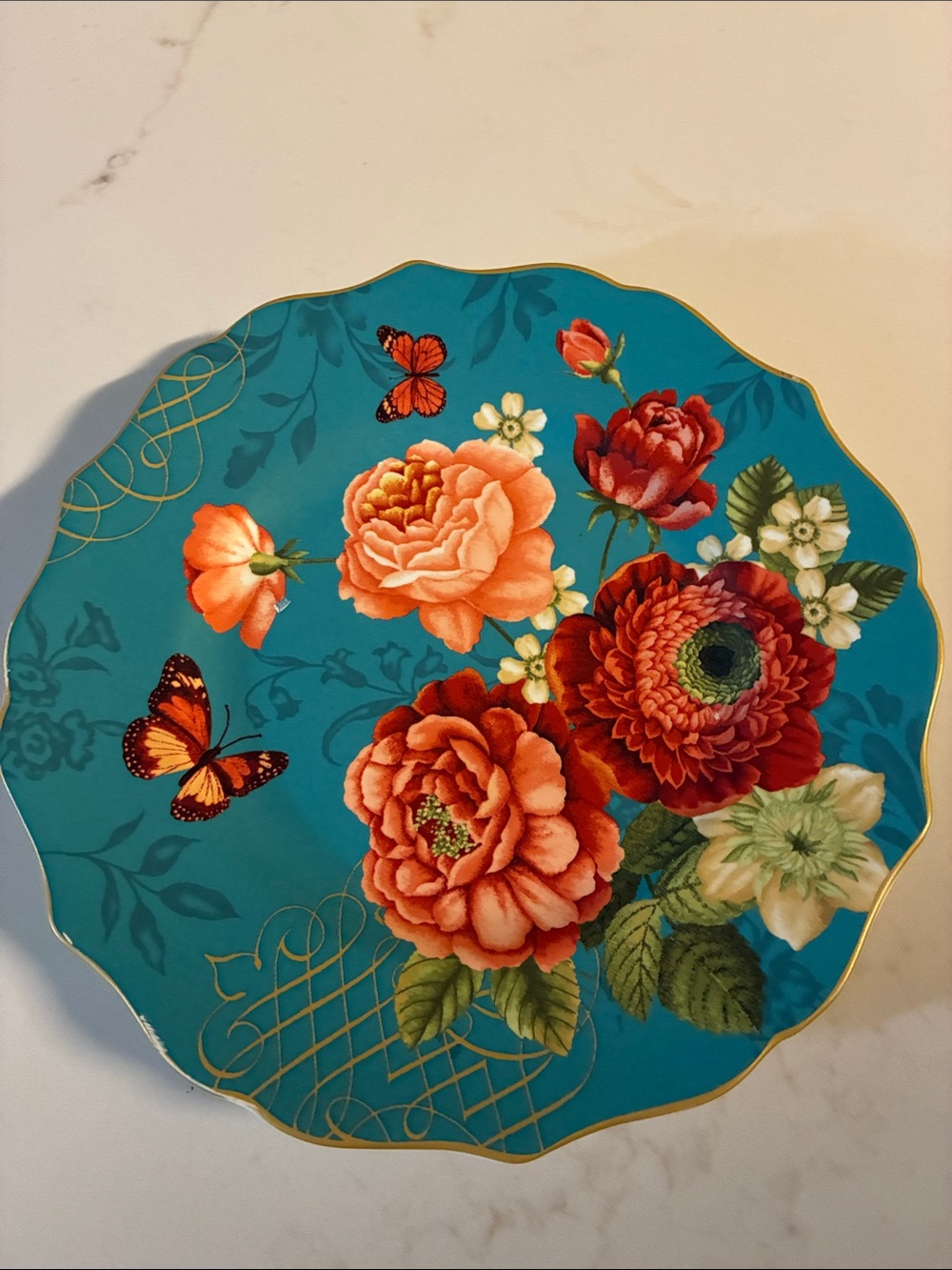 Pier 1 “Danielle’s Flower” 8.5” Salad Plate